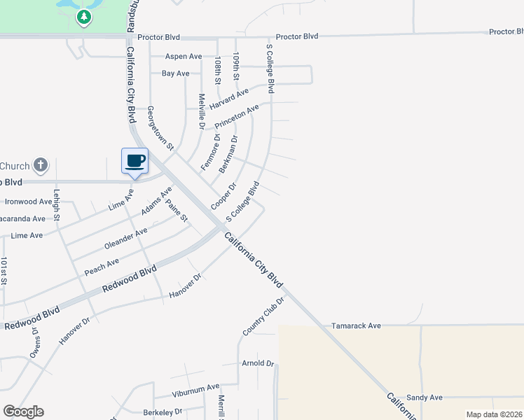 map of restaurants, bars, coffee shops, grocery stores, and more near in California City