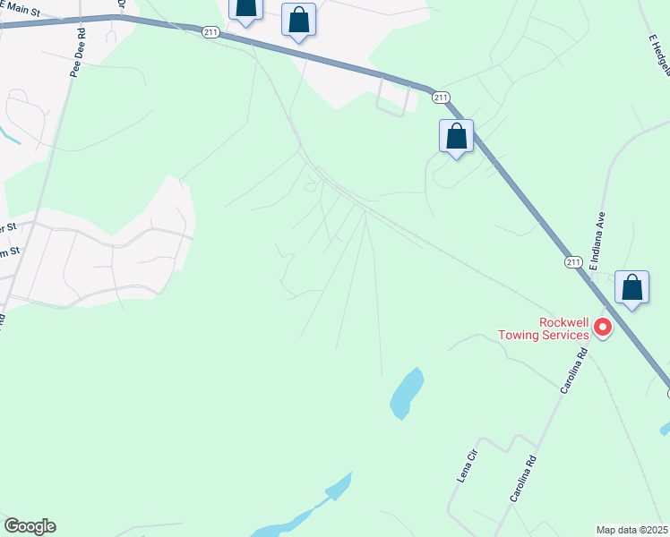 map of restaurants, bars, coffee shops, grocery stores, and more near Dollie Lane in Moore County