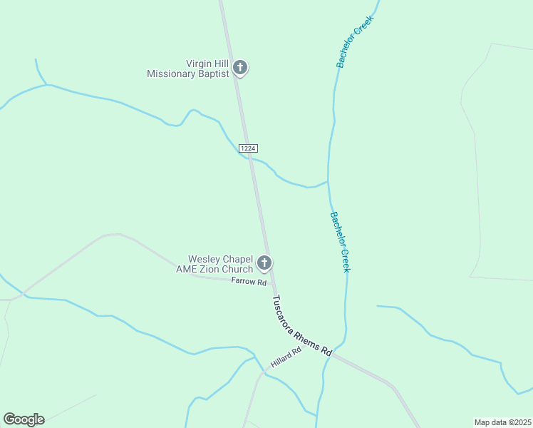map of restaurants, bars, coffee shops, grocery stores, and more near 1511 Tuscarora Rhems Road in New Bern