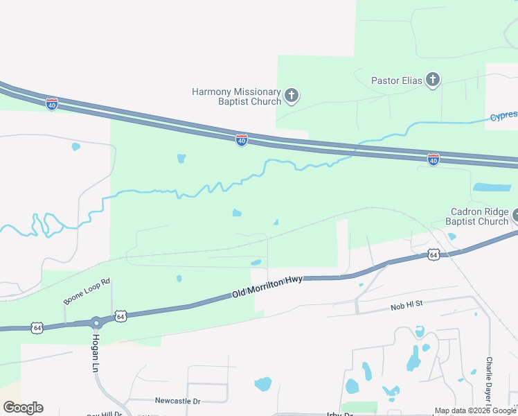 map of restaurants, bars, coffee shops, grocery stores, and more near 2812 Doy B Road in Conway