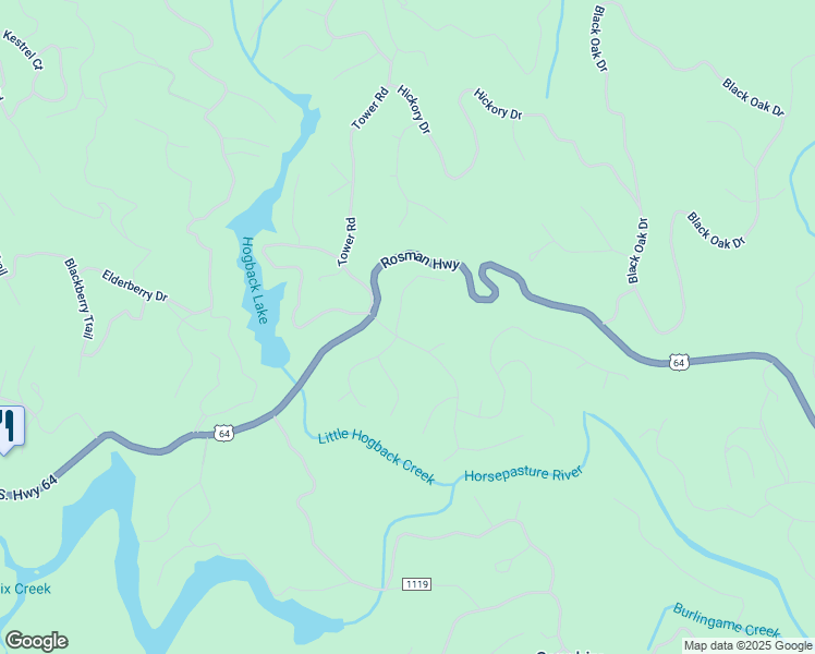 map of restaurants, bars, coffee shops, grocery stores, and more near 69 Narrows Road in Sapphire