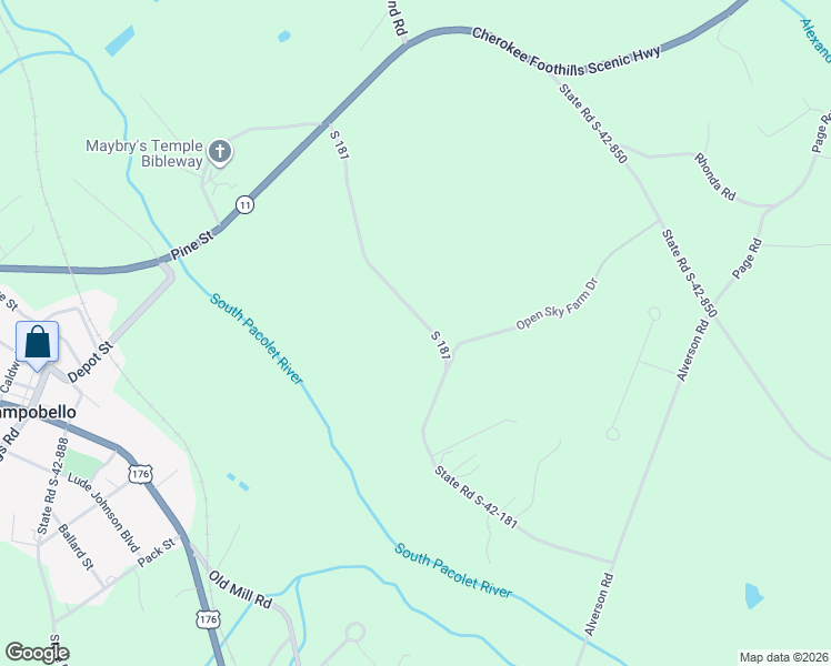 map of restaurants, bars, coffee shops, grocery stores, and more near 384 Monroe Bruce Farm Road in Campobello