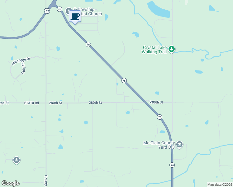 map of restaurants, bars, coffee shops, grocery stores, and more near 2117 Magnolia Lane in Blanchard