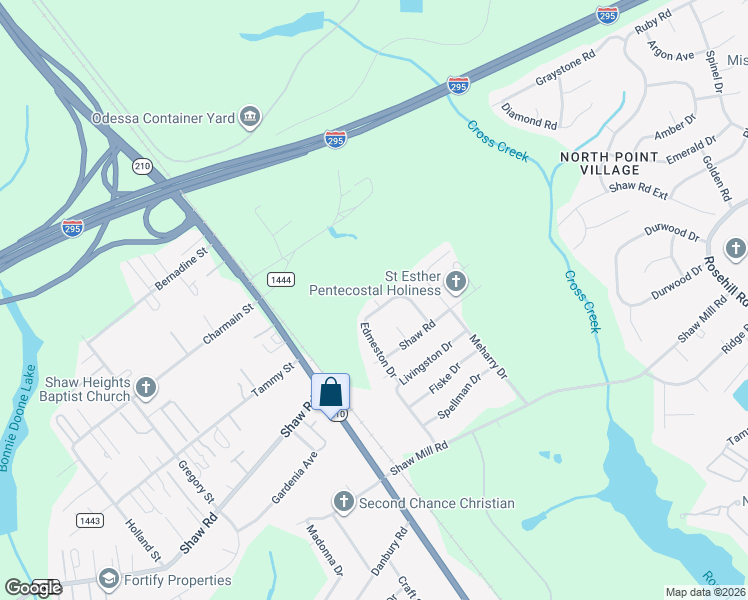 map of restaurants, bars, coffee shops, grocery stores, and more near Shrewsbury Drive in Fayetteville