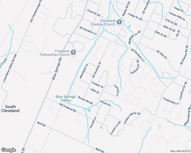 map of restaurants, bars, coffee shops, grocery stores, and more near 3355 Southeast Dockery Street in Cleveland