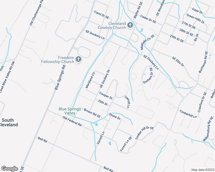 map of restaurants, bars, coffee shops, grocery stores, and more near 3355 Southeast Dockery Street in Cleveland