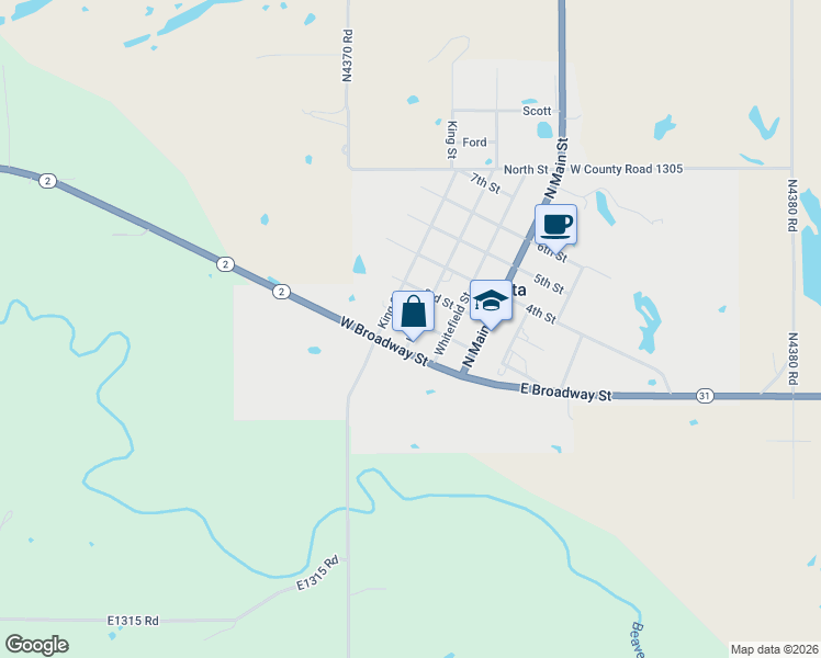 map of restaurants, bars, coffee shops, grocery stores, and more near 106 Hoyt Street in Kinta