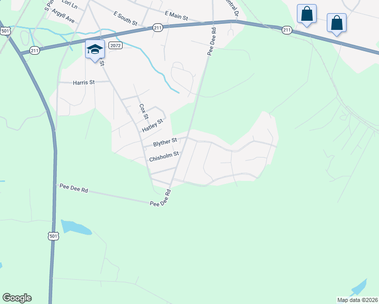 map of restaurants, bars, coffee shops, grocery stores, and more near 115 Cross Pointe Lane in Aberdeen