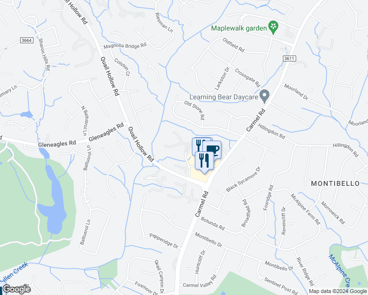 map of restaurants, bars, coffee shops, grocery stores, and more near in Charlotte