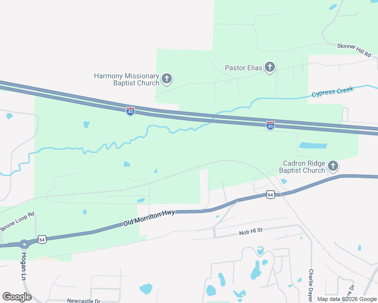 map of restaurants, bars, coffee shops, grocery stores, and more near 3180 U.S. 64 in Conway