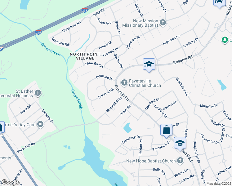 map of restaurants, bars, coffee shops, grocery stores, and more near 816 Shaw Mill Road in Fayetteville