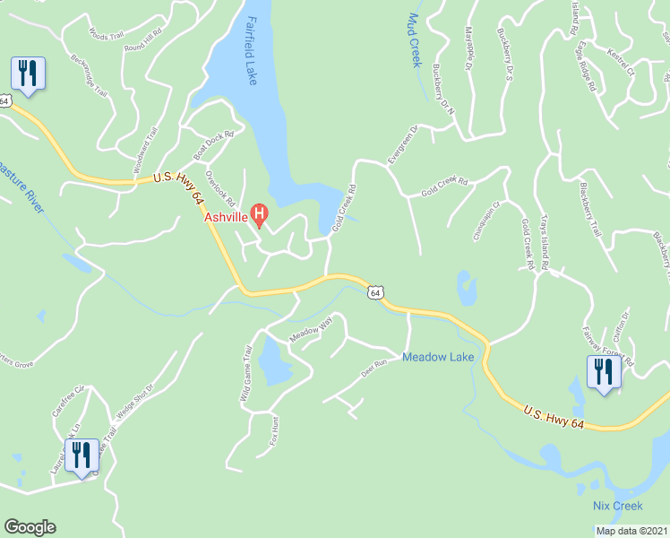 map of restaurants, bars, coffee shops, grocery stores, and more near 4323 U.S. 64 in Sapphire