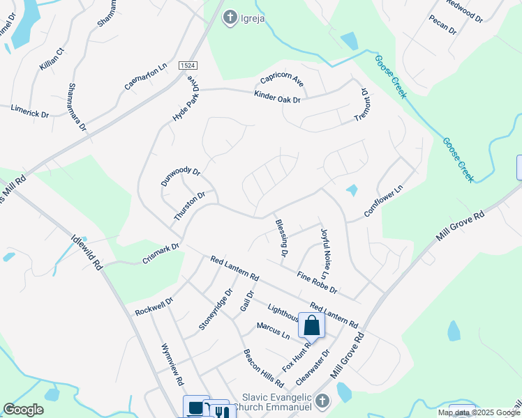map of restaurants, bars, coffee shops, grocery stores, and more near 1004 Centerview Drive in Indian Trail