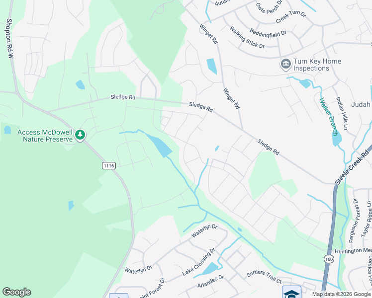 map of restaurants, bars, coffee shops, grocery stores, and more near 10022 Larks Court in Charlotte