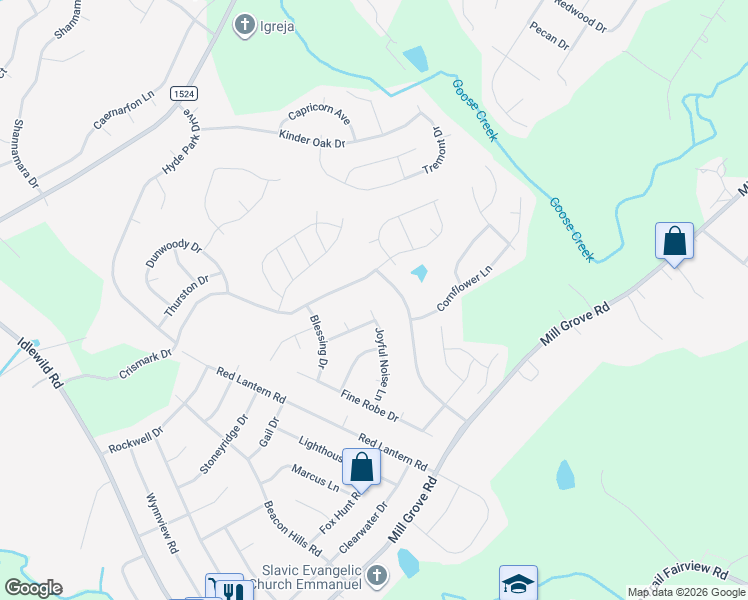map of restaurants, bars, coffee shops, grocery stores, and more near 7000 Joyful Noise Lane in Indian Trail