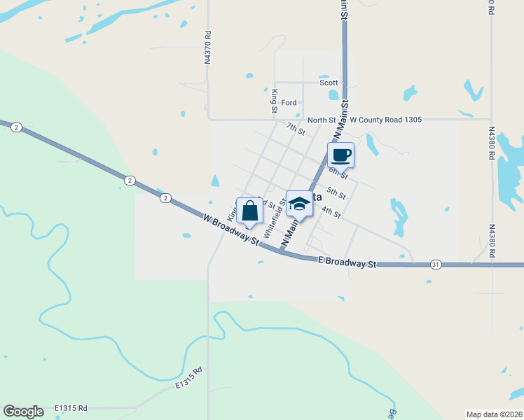 map of restaurants, bars, coffee shops, grocery stores, and more near 106 Hoyt Street in Kinta