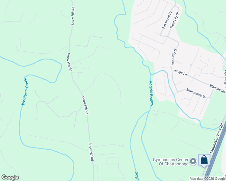map of restaurants, bars, coffee shops, grocery stores, and more near 8470 Gypsy Lane in Ooltewah