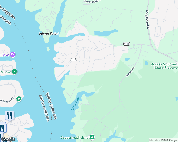 map of restaurants, bars, coffee shops, grocery stores, and more near 14536 Harbor Estate Road in Charlotte
