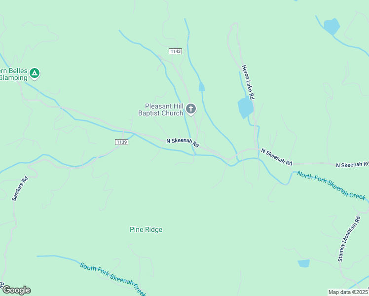 map of restaurants, bars, coffee shops, grocery stores, and more near 1010 North Skeenah Road in Franklin