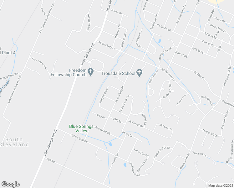 map of restaurants, bars, coffee shops, grocery stores, and more near 3330 Southeast Dockery Street in Cleveland