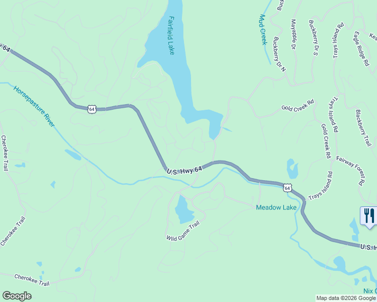 map of restaurants, bars, coffee shops, grocery stores, and more near 25 Emerald Crest Road in Sapphire