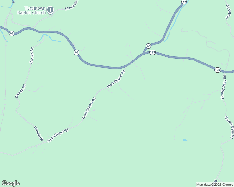 map of restaurants, bars, coffee shops, grocery stores, and more near 986 Croft Chapel Road in Turtletown