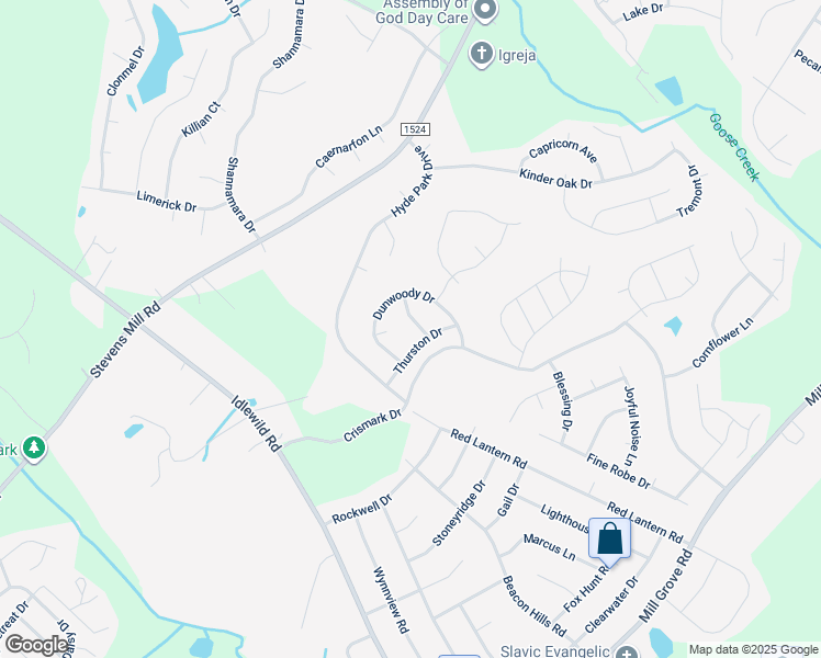 map of restaurants, bars, coffee shops, grocery stores, and more near 1003 Monarch Lane in Indian Trail