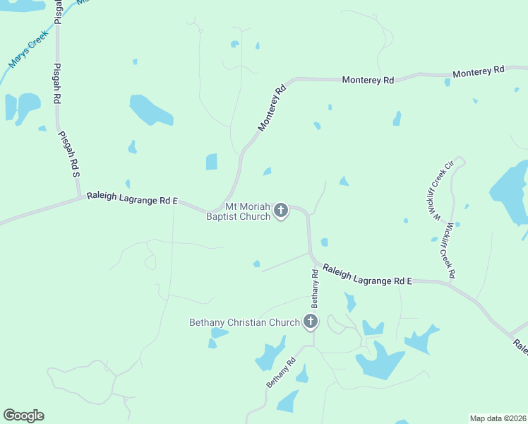 map of restaurants, bars, coffee shops, grocery stores, and more near 10951 Raleigh Lagrange Road East in Shelby County