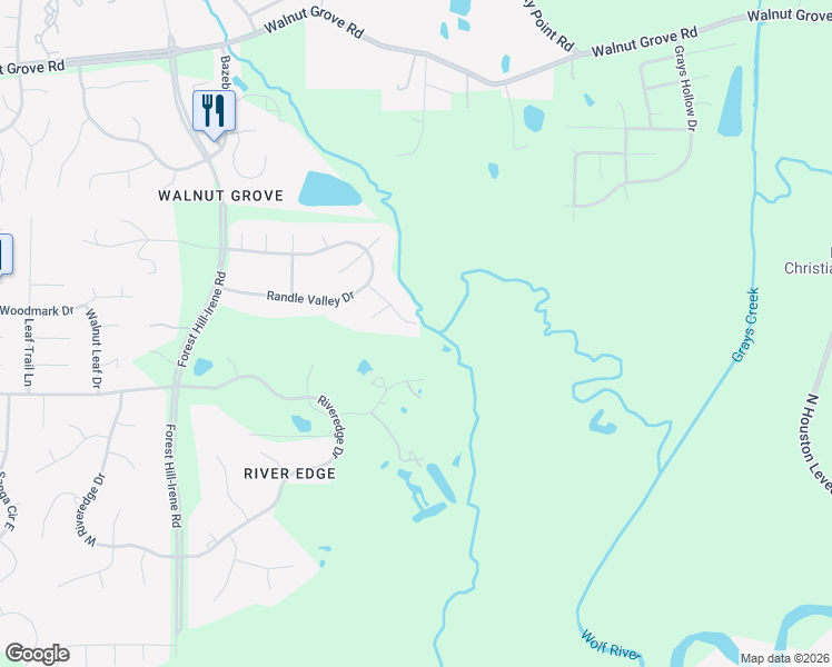 map of restaurants, bars, coffee shops, grocery stores, and more near 205 Owls Roost Lane in Shelby County