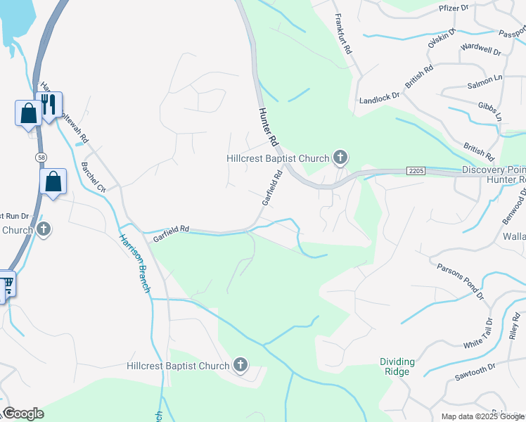 map of restaurants, bars, coffee shops, grocery stores, and more near 7163 Garfield Road in Harrison