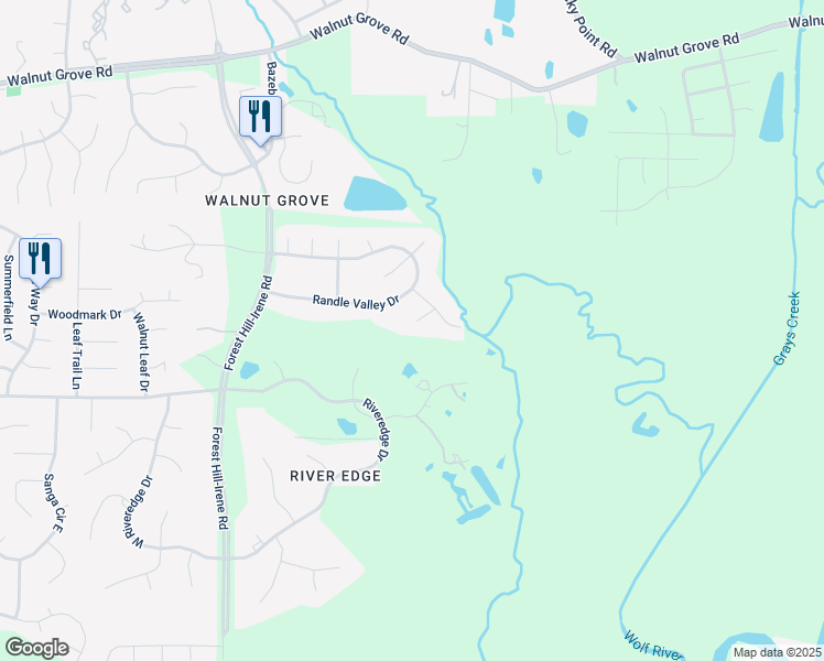 map of restaurants, bars, coffee shops, grocery stores, and more near 9281 Quails Nest Cove in Shelby County