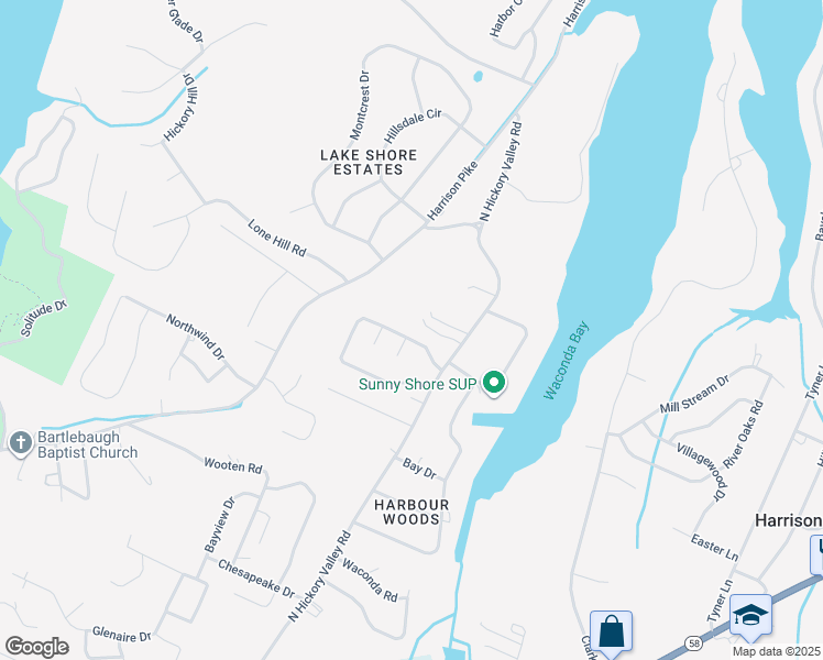 map of restaurants, bars, coffee shops, grocery stores, and more near 9155 Westminister Circle Drive in Chattanooga