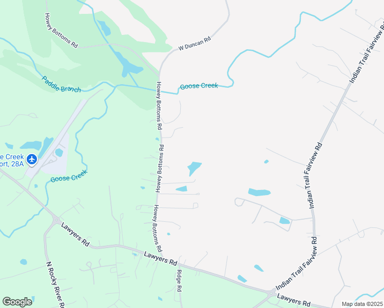 map of restaurants, bars, coffee shops, grocery stores, and more near 6324 Howey Bottoms Road in Indian Trail