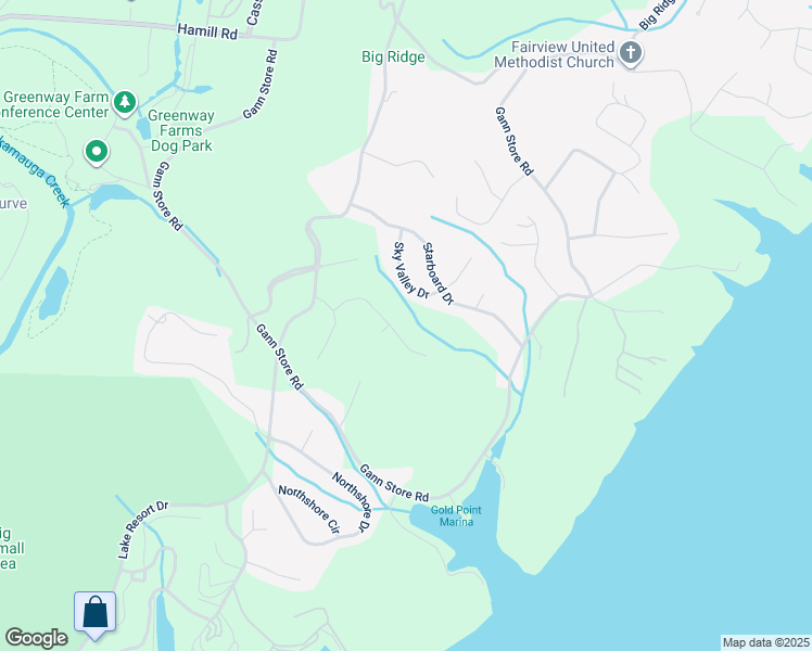 map of restaurants, bars, coffee shops, grocery stores, and more near 1625 Lake Marina Drive in Chattanooga