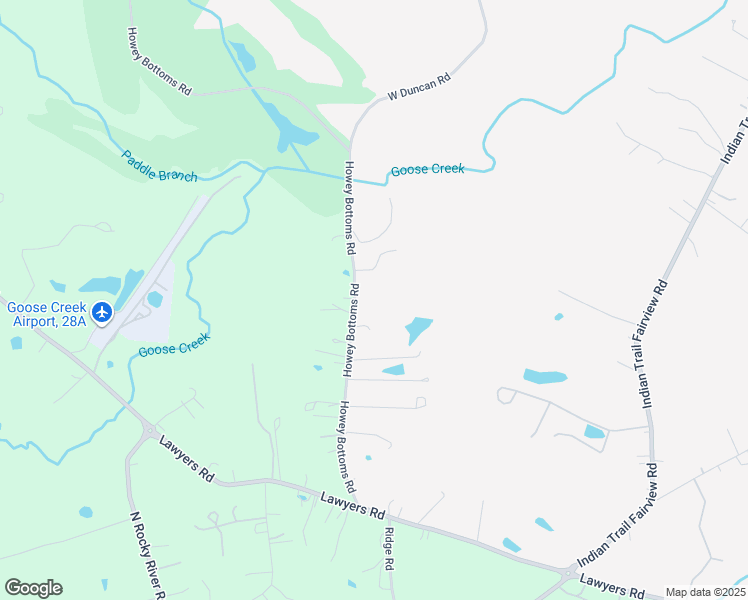 map of restaurants, bars, coffee shops, grocery stores, and more near 6324 Howey Bottoms Road in Indian Trail