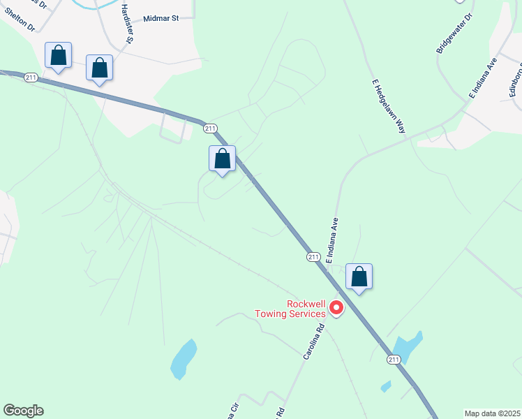 map of restaurants, bars, coffee shops, grocery stores, and more near 10652 North Carolina 211 in Aberdeen