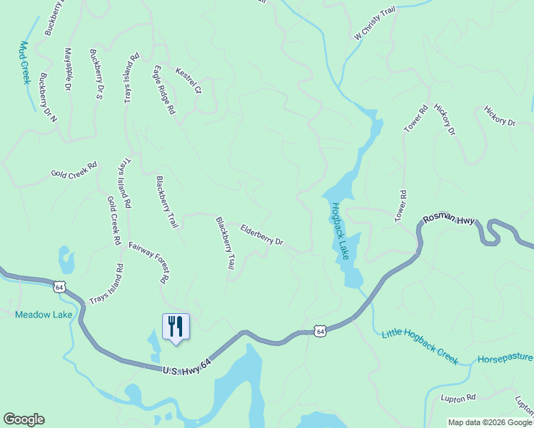map of restaurants, bars, coffee shops, grocery stores, and more near 23 Trillium Court in Sapphire