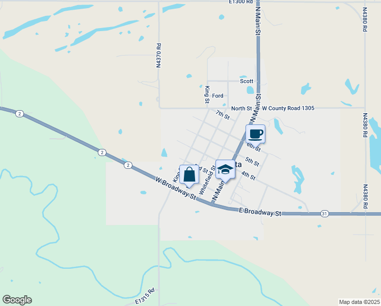 map of restaurants, bars, coffee shops, grocery stores, and more near 306 Hoyt Street in Kinta