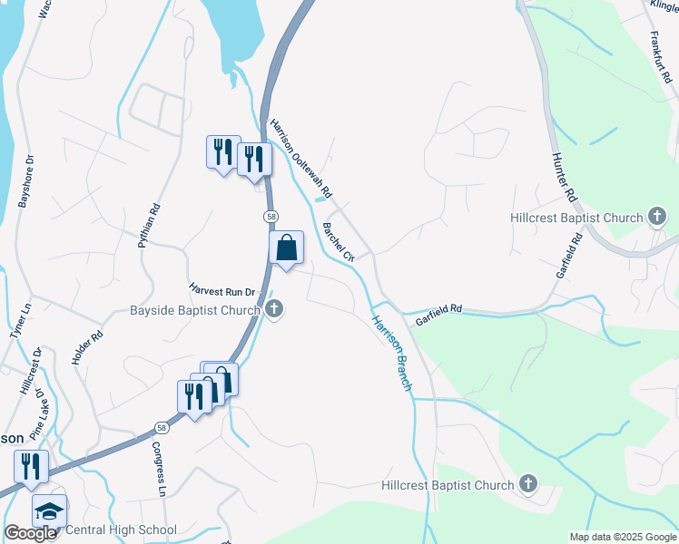 map of restaurants, bars, coffee shops, grocery stores, and more near 6911 Mahlon Drive in Harrison