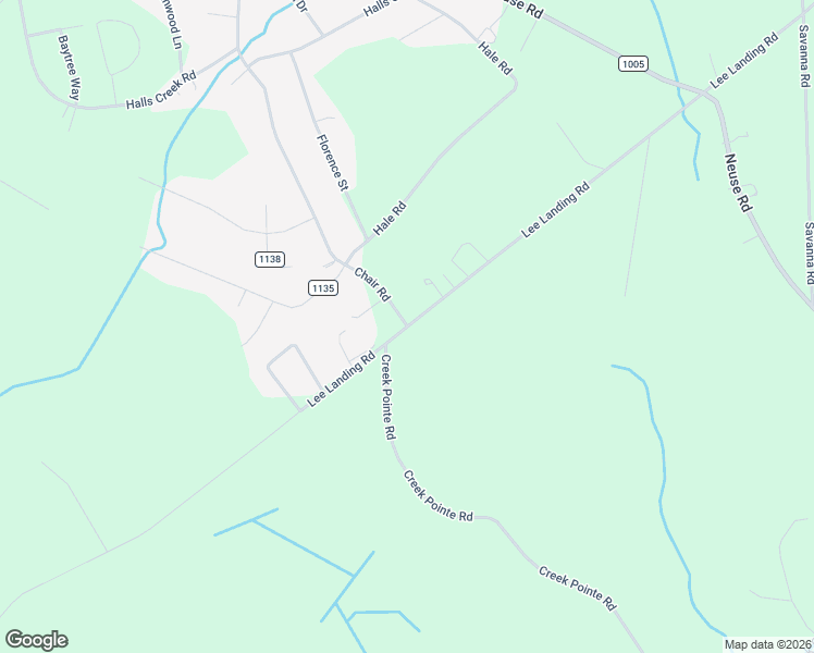 map of restaurants, bars, coffee shops, grocery stores, and more near Lee Landing Road in New Bern