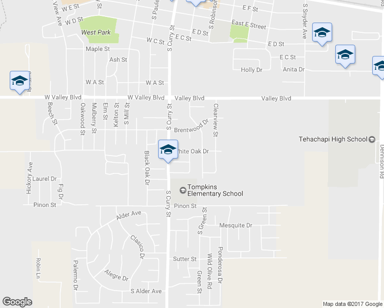 map of restaurants, bars, coffee shops, grocery stores, and more near 1000 Cypress Way in Tehachapi