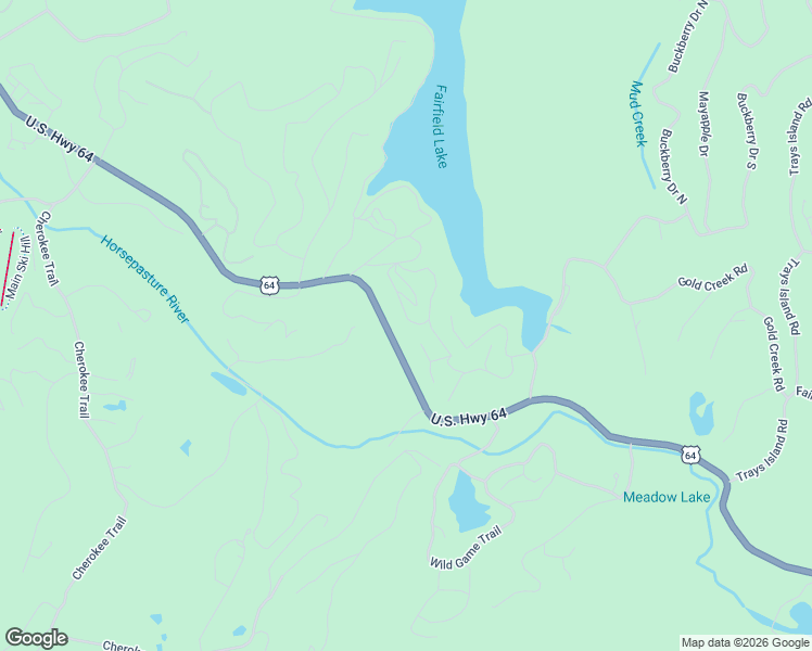 map of restaurants, bars, coffee shops, grocery stores, and more near 117 Holly Ridge in Sapphire