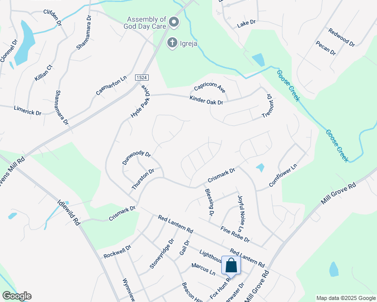 map of restaurants, bars, coffee shops, grocery stores, and more near 3005 City Lights Drive in Indian Trail