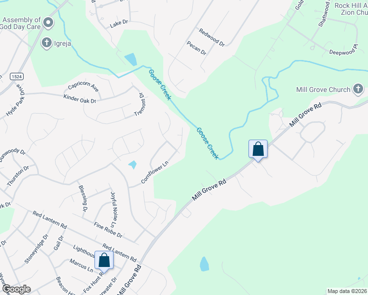 map of restaurants, bars, coffee shops, grocery stores, and more near 3003 Cornflower Lane in Indian Trail