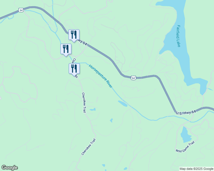 map of restaurants, bars, coffee shops, grocery stores, and more near 252 Needlepine Lane in Sapphire