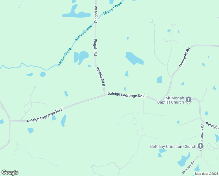 map of restaurants, bars, coffee shops, grocery stores, and more near 10628 Raleigh Lagrange Road East in Shelby County