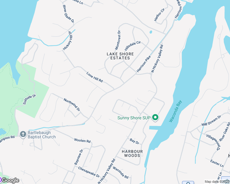 map of restaurants, bars, coffee shops, grocery stores, and more near 6436 Harrison Pike in Chattanooga