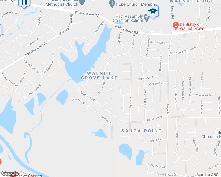 map of restaurants, bars, coffee shops, grocery stores, and more near 8532 Loften Cove in Memphis
