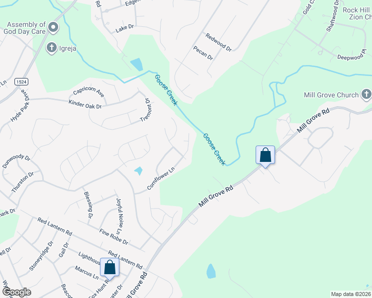 map of restaurants, bars, coffee shops, grocery stores, and more near 3003 Cornflower Lane in Indian Trail