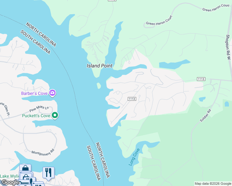 map of restaurants, bars, coffee shops, grocery stores, and more near 13826 Queens Harbor Road in Charlotte